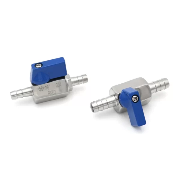 Sanitary Stainless Steel 304 Mini Ball Valve 7mm 8mm 10mm 12mm Hose Barb - Image 4