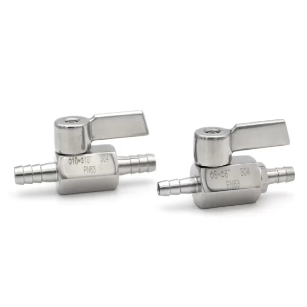 Sanitary Stainless Steel 304 Mini Ball Valve 7mm 8mm 10mm 12mm Hose Barb - Image 5